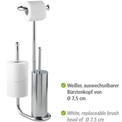 Stand WC-Garnitur 'Universalo' 3-in-1 verchromt