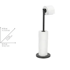 Stand Toilettenpapierhalter schwarz für 5 Rollen