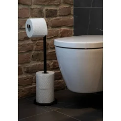 Stand Toilettenpapierhalter schwarz für 5 Rollen
