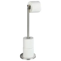 Stand Toilettenpapierhalter edelstahlfarben matt für 5 Rollen