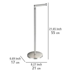 Stand Toilettenpapierhalter edelstahlfarben matt für 5 Rollen