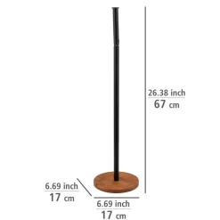Stand Toilettenpapierhalter 'Serro' 2-in-1 Bambus/Edelstahl