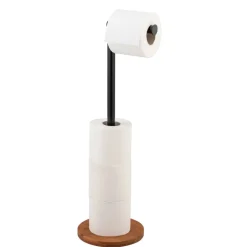 Stand Toilettenpapierhalter 'Serro' 2-in-1 Bambus/Edelstahl