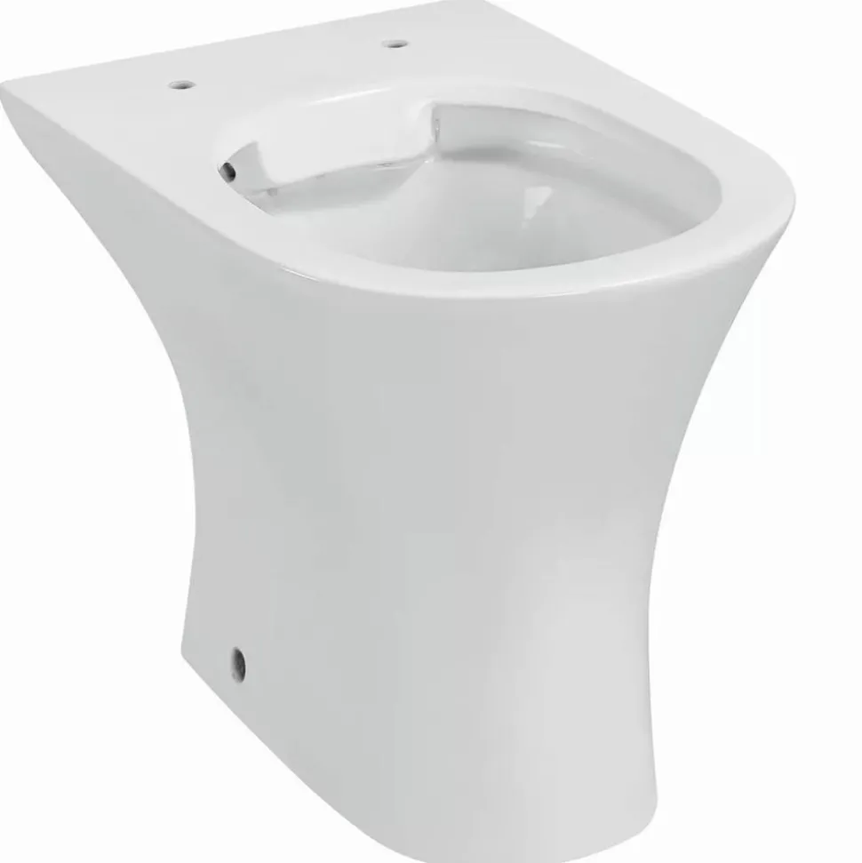 Stand-WC erhöht spülrandlos 'Rekia' weiß