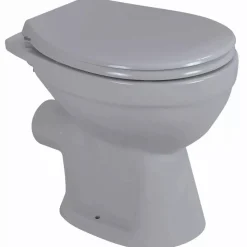Stand-WC Tiefspüler spülrandlos grau, ohne WC-Sitz