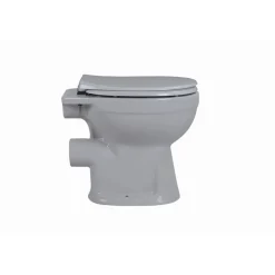 Stand-WC Tiefspüler spülrandlos grau, ohne WC-Sitz