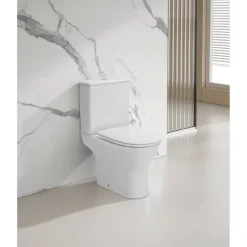 Stand-WC-Set spülrandlos 'Paros' inklusive WC-Sitz weiß