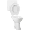 Stand-WC-Set mit Spülrand inklusive WC-Sitz und Spülkasten weiß