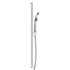 Stangenbrause-Set 'Karibik' chromfarben/hellgrau 78 cm, 3 Strahlarten