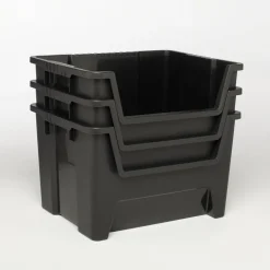 Stapelbox schwarz 40 x 50 x 31 cm
