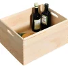 Stapelkiste Kiefer naturfarben 40 x 30 x 23 cm, mit Stapelleiste