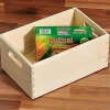 Stapelkiste Kiefer naturfarben 30 x 20 x 14 cm, mit Stapelleiste