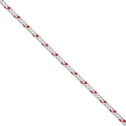 Starterleine Textil weiß/rot Meterware 4 mm
