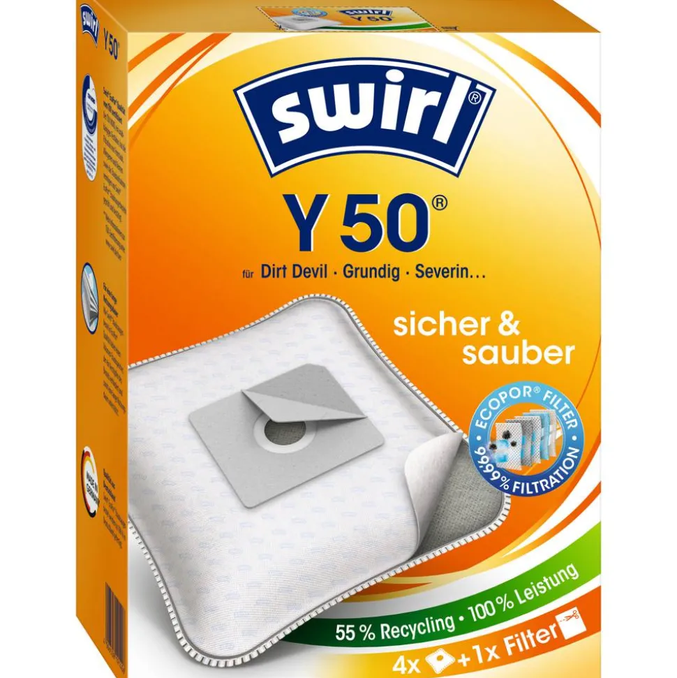 Staubsaugerbeutel Y50 mit Filter 4 Stück