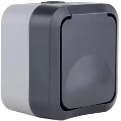 Steckdose 'Aquastorm' grau