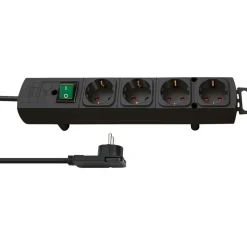 Steckdosenleiste 'Comfort-Line' schwarz 4-fach 2 m