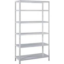 Steck-Grundregal 190 x 100 x 40 cm, 5 Böden, weiß, Tragkraft 325 kg