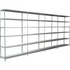 Steck-Grundregal und 3 Anbauregale 230 x 400 x 35 cm, 24 Böden, weiß, Tragkraft 510 kg