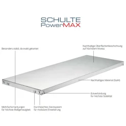 Steck-Grundregal und 2 Anbauregale 200 x 360 x 35 cm, 15 Böden, verzinkt, Tragkraft 425 kg