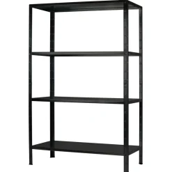 Steck-Grundregal 190 x 100 x 40 cm, 4 Böden, schwarz, Tragkraft 260 kg