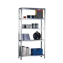 Steck-Grundregal 200 x 120 x 35 cm, 5 Böden, verzinkt, Tragkraft 425 kg