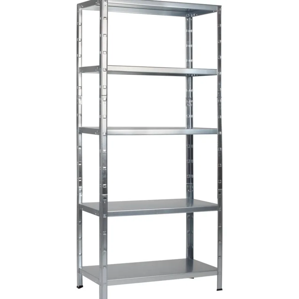 Steck-Grundregal 200 x 120 x 50 cm, 5 Böden, verzinkt, Tragkraft 425 kg