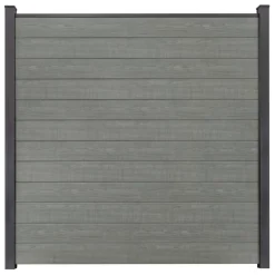 Steckzaun 'BasicLine' schmal Stecksystem Holzfarben 180 x 180 cm