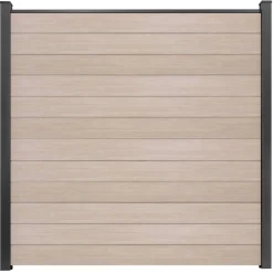 Steckzaun 'BasicLine' schmal Stecksystem Eichefarben hell 180 x 180 cm
