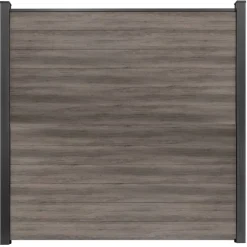 Steckzaun 'BasicLine' schmal Stecksystem Eichefarben dunkel 180 x 180 cm