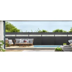 Steckzaun Glaseinsatz 'mix-it ' satiniert 179,5 x 25,5 cm