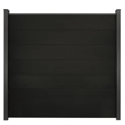Steckzaun 'Solid Grande' BPC quadratisch schwarz 180 x 180 cm