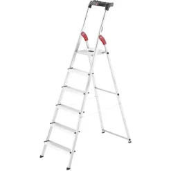 Stehleiter 'L60 StandardLine' 6 Stufen, silbern 206 cm