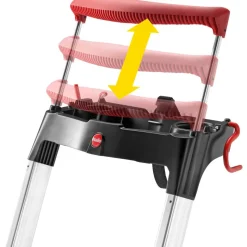 Stehleiter 'L100 TopLine' 5 Stufen, silbern 107 cm