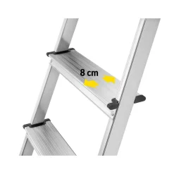 Stehleiter 'L60 StandardLine' 8 Stufen silbern 253 cm