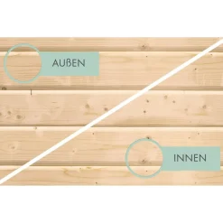 Stelzenhaus 'Karlie' naturbelassen mit Rutsche anthrazit 198 x 485 x 329,5 cm