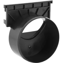 Stirnwand mit Stutzen 'Self® Standardline' schwarz DN 100