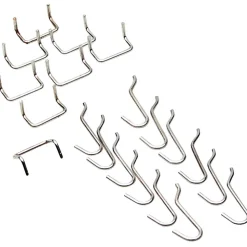 StorePlus Lochwandhaken-Sortiment 'Flex M 16' chrom 16 Stück