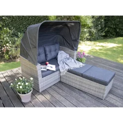 Strandkorb 'Long Island' Aluminium grau