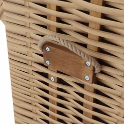 Strandkorb 'Trend 10+' 2-Sitzer Akazienholz braun/beige 101 x 165 x 80 cm