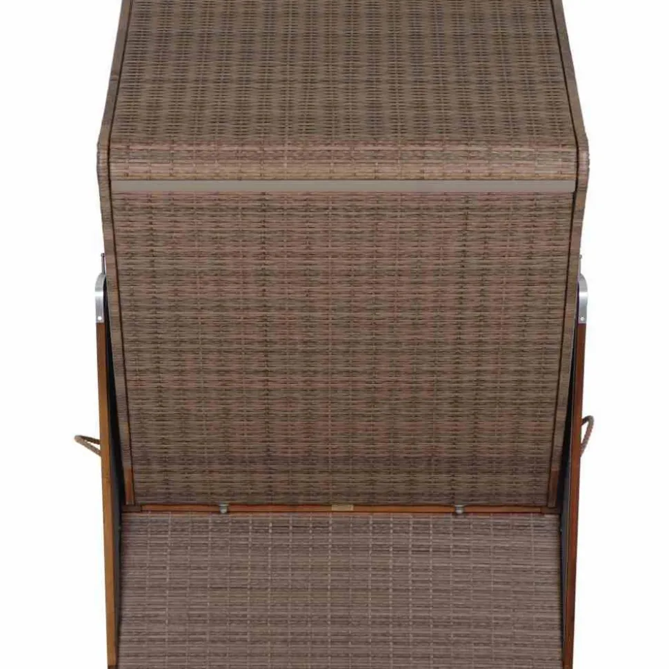 Strandkorb 'Trend 45' 2-Sitzer Akazienholz grün 120 x 155 x 80 cm