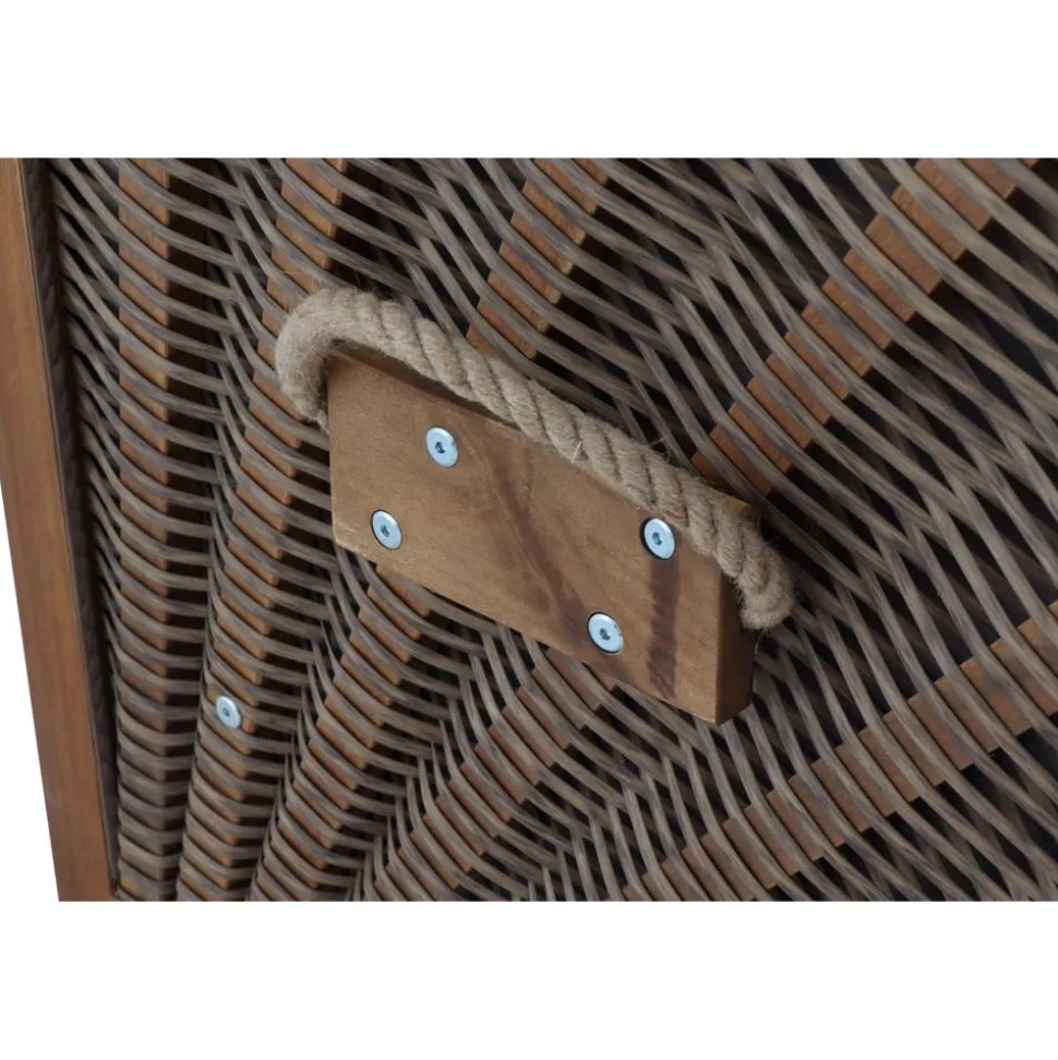 Strandkorb 'Trend 45' 2-Sitzer Akazienholz grün 120 x 155 x 80 cm