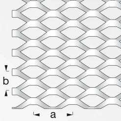 Streckmetall Stahl 100 x 60 cm