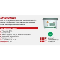Strukturfarbe matt 5 l