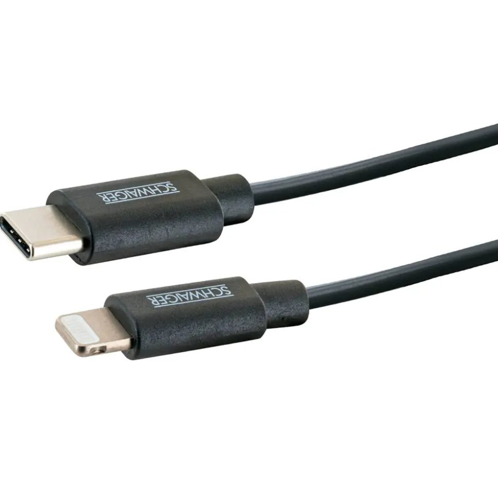 Sync- und Ladekabel Apple® Lightning auf USB-C schwarz 0,5 m