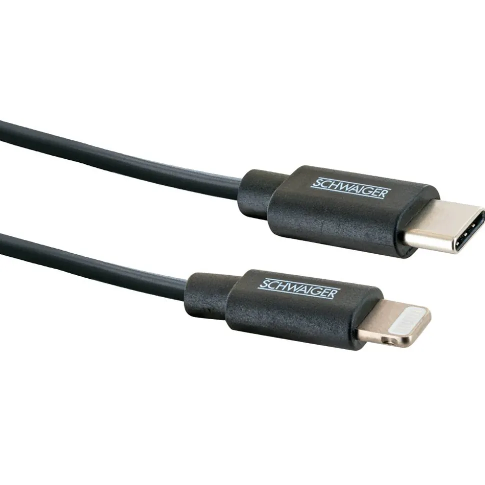 Sync- und Ladekabel Apple® Lightning auf USB-C schwarz 0,5 m