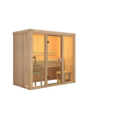 Systemsauna 'Solara 2' naturbelassen 216 x 122 x 198 cm