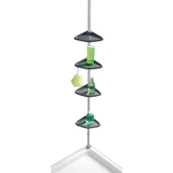Teleskop-Duschecke 'Compact', 4 Ablagen, silber