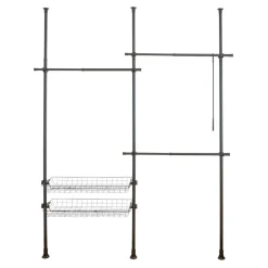 Teleskop-Garderobensystem 'Herkules Duo' verstellbar 215 x 300 x 38 cm