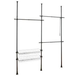 Teleskop-Garderobensystem 'Herkules Duo' verstellbar 215 x 300 x 38 cm