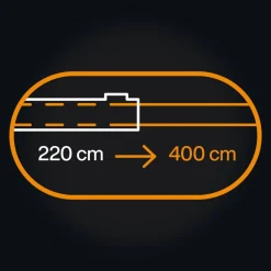 Teleskop-Stiel L 'OneClick' Aluminium 220-400 cm
